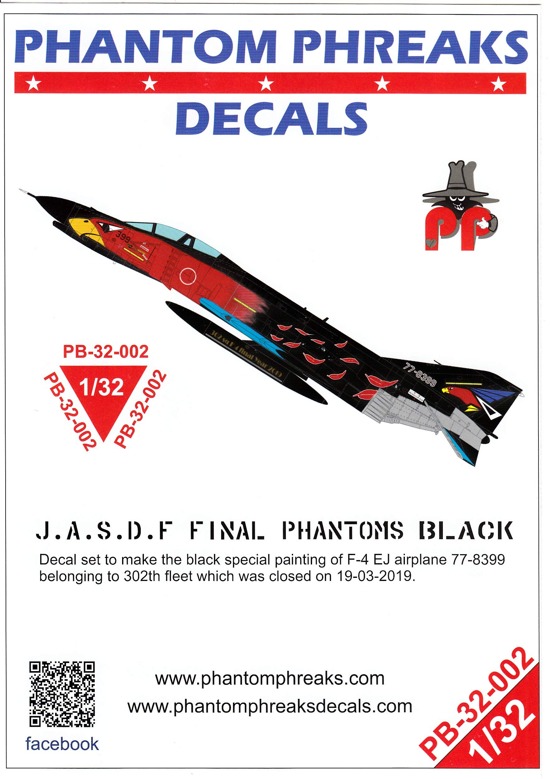 Amazon.com: Phantom Phreaks Decals PPD32002 1:32 F-4EJ Phantom II